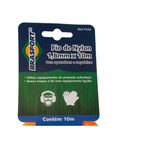 Fio De Nylon Brasfort Redondo 1,8Mm/ 10M 7532