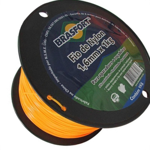 Fio De Nylon Brasfort Redondo 1,6Mm/430M 1Kg 7537