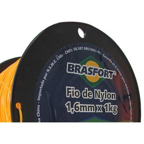 Fio De Nylon Brasfort Redondo 1,6Mm/430M 1Kg 7537