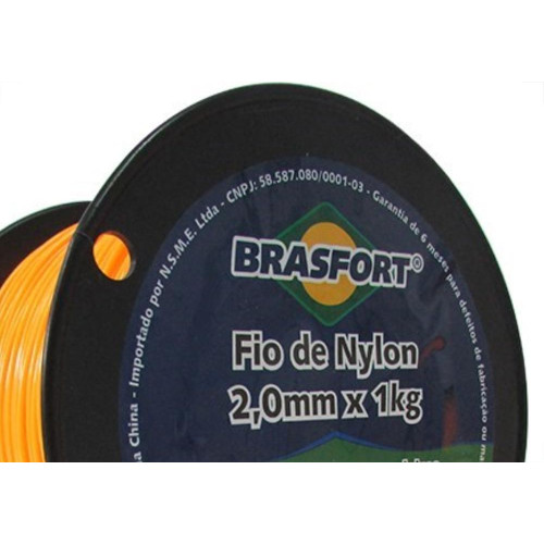 Fio De Nylon Brasfort Redondo 2,0Mm/280M 1Kg 7539