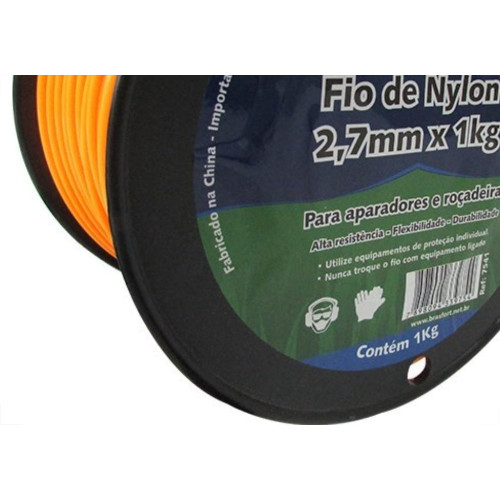 Fio De Nylon Brasfort Redondo 2,7Mm/150M 1Kg 7541