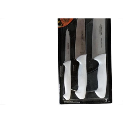 Faca Tramontina Cozinha Inox 3Pecas 