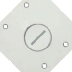 Placa Piso Inox 4X4 Para 1 Rosca Pi44Ro