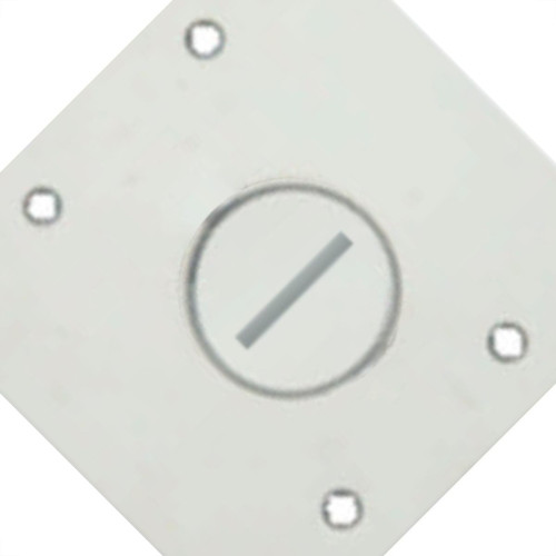 Placa Piso Inox 4X4 Para 1 Rosca Pi44Ro