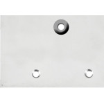 Placa Piso Inox 4X4 Com Furo Pi44F