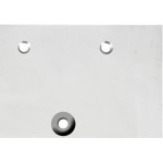 Placa Piso Inox 4X4 Com Furo Pi44F