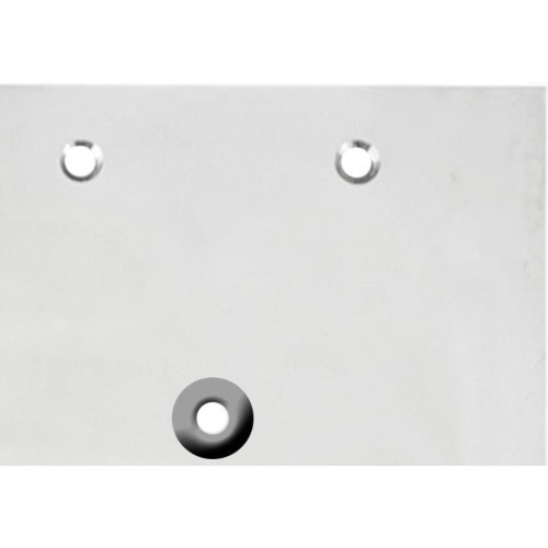 Placa Piso Inox 4X4 Com Furo Pi44F