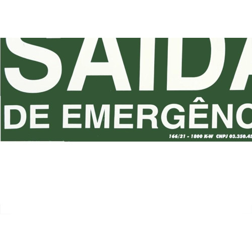 Placa Sinalizacao Pvc 15X30 ''Saida Emergencia'' Fluorescente 315Am