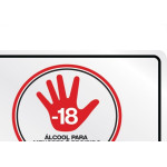 Placa Sinalizacao Aluminio 20X25 ''Lei Alcool Menor'' 190Sp