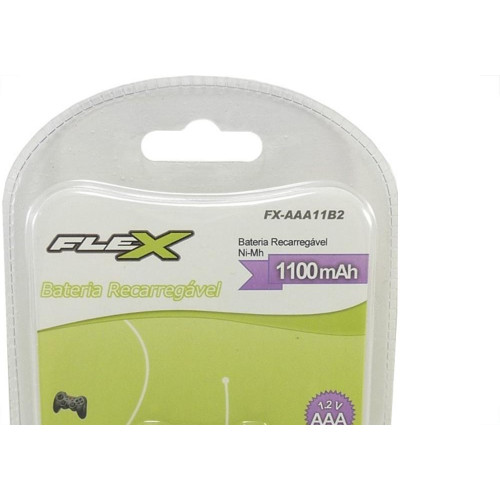 Pilha Recarregavel Flexgold Palito ''Aaa'' 2 Pecas 1100Mah Fx-Aaa11B2