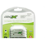 Carregador Para Pilhas 4Aa/Aaa Ou 2 Bateria 9V Flex Bivolt Fx-C03