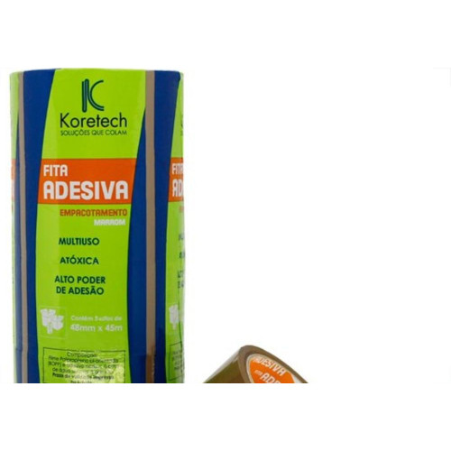 Fita Embalagem Koretech Marrom 48X 45 Pa.12.10.4.0012 - Kit C/5 