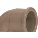 Cotovelo Marrom Amanco Liso/Liso 90''X 40Mm 11673 - Kit C/10 