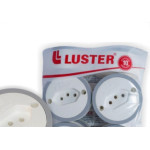 Tomada Externa Luster 2 Polos +Terra 10A Branca 2081 - Kit C/10 