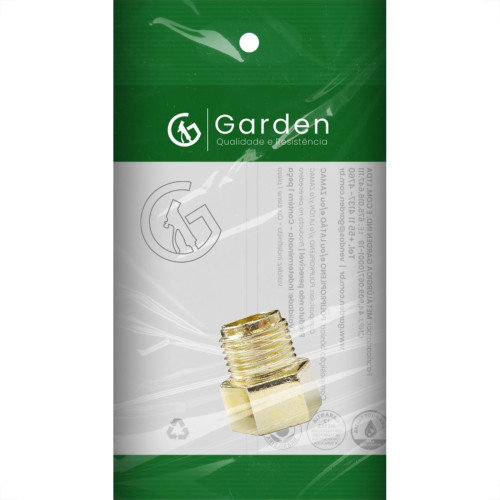 Aumento Torneira Garden Zamac Amarelo 1/2  Curto 10857E Aumento Torneira Garden Zamac Amarelo 1/2  Curto 10857E