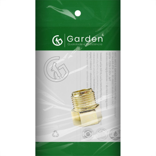 Aumento Torneira Garden Zamac Amarelo 3/4  Curto 10860E Aumento Torneira Garden Zamac Amarelo 3/4  Curto 10860E