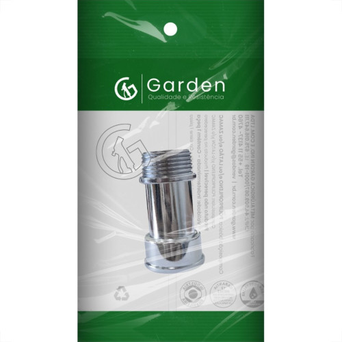 Extensao Torneira Garden Zamac Cromada 3/4 Media 11854E Extensao Torneira Garden Zamac Cromada 3/4 Media 11854E
