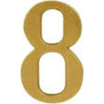 Numero Colonial Pvc Caiado 8  - Kit C/10 