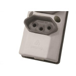 Tomada Barra Perlex Tripla 2 Polos +Terra 20A Cinza 2120/2