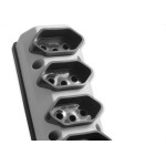 Tomada Barra Perlex Quadrupla 2 Polos +Terra 20A Cinza 2220/2