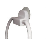 Acessorio Wc Daivak Toalha Redondo Branco Com Ventosa 147