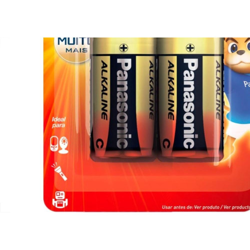 Pilha Panasonic Alcalina Media Cartela 2 Pecas Lr14Xab/2B