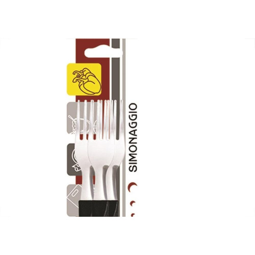 Garfo Simonagio Sobremesa Pratik 3 Pecas Preta 120.103.0202.002