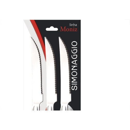 Faca Simonaggio Mesa Moniz 3Pecas Inox 200.103.0301.300