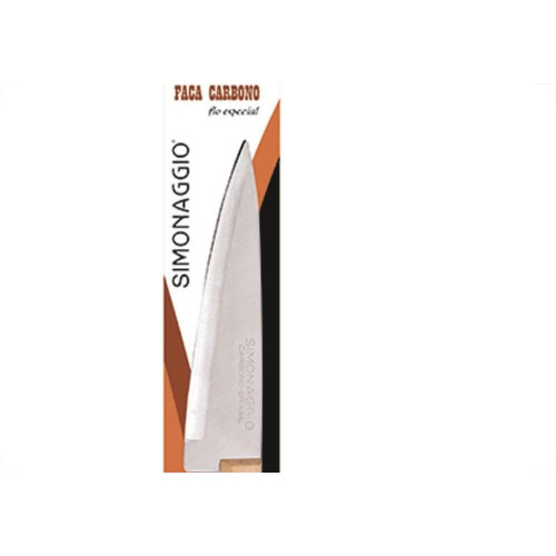 Faca Simonaggio Carbono Com Cabo Madeira 7'' 360.101.0321.401
