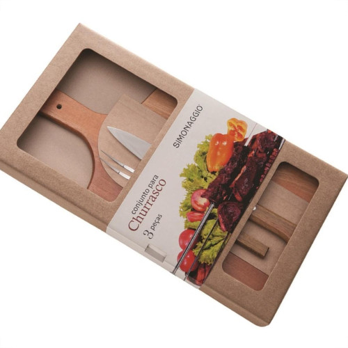 Kit Churrasco Simonaggio 3Pecas Caixa 350.303.9055.400
