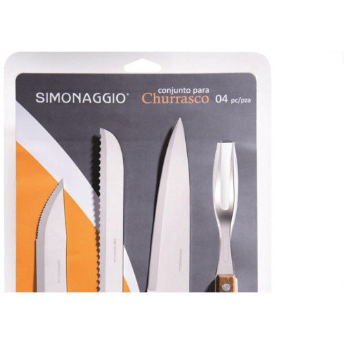 Kit Churrasco Simonaggio 4Pecas Blister 350.174.9052.400