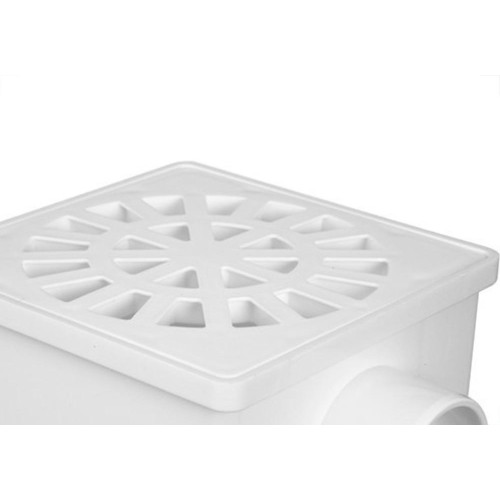 Ralo Sifonado Krona 100X52X40 Quadrada Branco 931