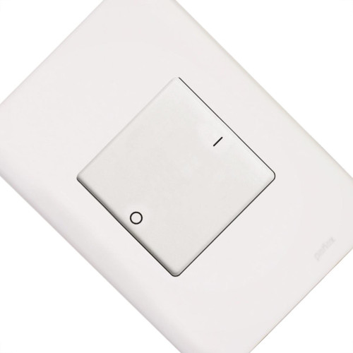 Conjunto Perlex Aros 4X2 Branco Com Placa(1Bipolar 16A) 7306