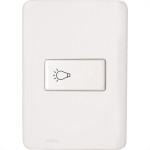 Conjunto Perlex Aros 4X2 Branco Com Placa(1Campainha) 7385