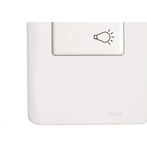 Conjunto Perlex Aros 4X2 Branco Com Placa(1Campainha) 7385