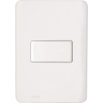 Conjunto Perlex Aros 4X2 Branco Com Placa(1Paralelo) 7381P