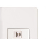 Conjunto Perlex Aros 4X2 Branco Com Placa(1Tomada Rj45) 7364