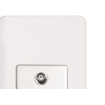 Conjunto Perlex Aros 4X2 Branco Com Placa(1Tomada Tv) 7308