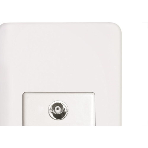 Conjunto Perlex Aros 4X2 Branco Com Placa(1Tomada Tv) 7308