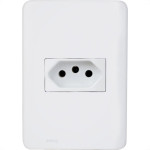 Conjunto Perlex Aros 4X2 Branco Com Placa(1Tomada 10A) 7311