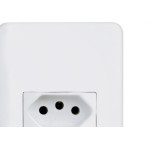 Conjunto Perlex Aros 4X2 Branco Com Placa(1Tomada 10A) 7311