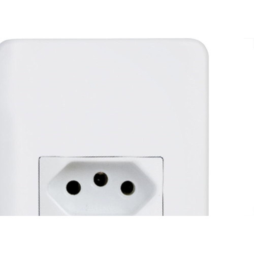 Conjunto Perlex Aros 4X2 Branco Com Placa(1Tomada 10A) 7311