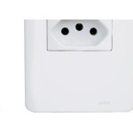 Conjunto Perlex Aros 4X2 Branco Com Placa(1Tomada 20A) 7315