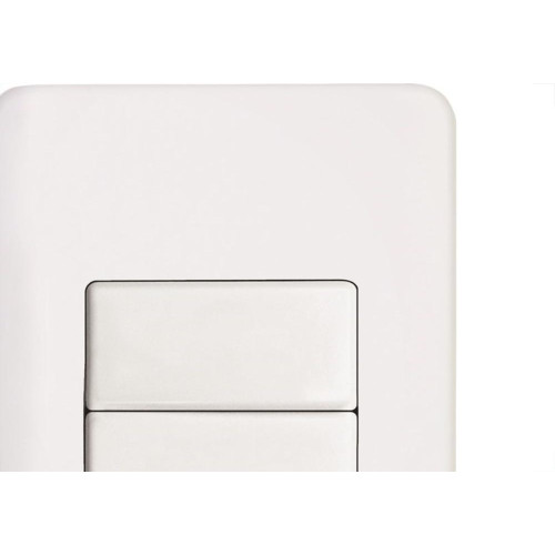 Conjunto Perlex Aros 4X2 Branco Com Placa(1Simples+1Paralelo) 7381/1P