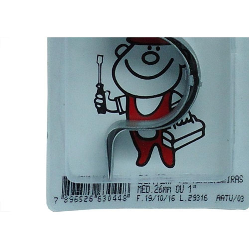 Cartela Abracadeira Tipo U 1'' Peg&Fixe Com 2 Pecas Aatu/03