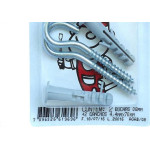 Cartela Escapula Com Bucha 8 Peg&Fixe Kit Com 4 Pecas Aesb/08