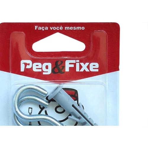 Cartela Escapula Com Bucha 8 Peg&Fixe Kit Com 4 Pecas Aesb/08