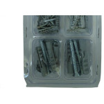 Cartela Bucha Fixacao 5A10Mm+Parafuso Phillips Peg&Fixe Kit 44 Pecas Akit/77