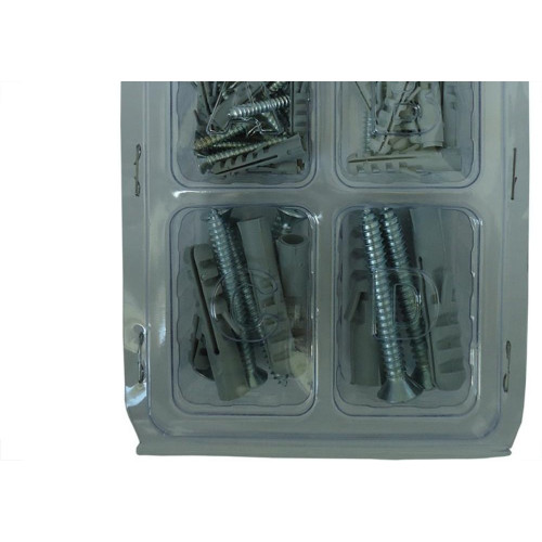 Cartela Bucha Fixacao 5A10Mm+Parafuso Phillips Peg&Fixe Kit 44 Pecas Akit/77