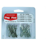 Cartela Rebite Repuxo Aluminio Peg&Fixe Kit 60 Pecas Akit/64